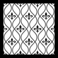 a black and white pattern with fleur de lis. Pattern Elegant Black and White for Fashion, Textile, Wallpaper, and Carpet Design vector