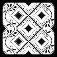 Black and white pattern with decorative ornament. illustration for your design vector