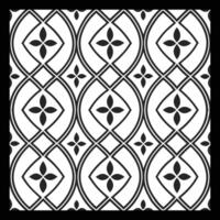 a black and white pattern with a square design. Seamless pattern in geometric ornamental style vector