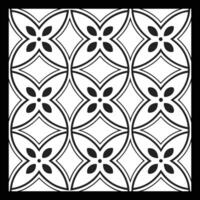 a black and white pattern with a flower design. Black and white floral pattern. illustration. Ideal for printing onto fabric and paper or scrap booking. vector