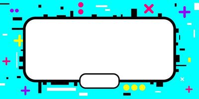 Bright abstract geometric banner design with header and button vector