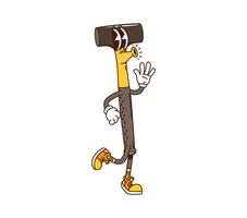 Groovy building DIY, repair tool, hammer character vector
