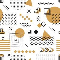 Hipster Memphis seamless pattern tile background vector