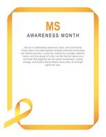 Honoring and Celebrating Multiple Sclerosis Awareness Month vector