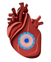 3d artificial heart isolated. Future innovation concept png