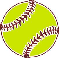 Softball Icon with Stitches vector
