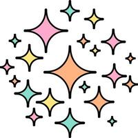 Colorful Sparkles Twinkle Effect vector