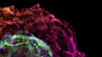 Radiant Abstract Motion with Pink, Green, and Luminous Highlights in Dynamic Flow video