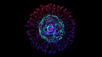Radiant Multicolor Sphere with Dynamic Neon Patterns and Fluid Glow video