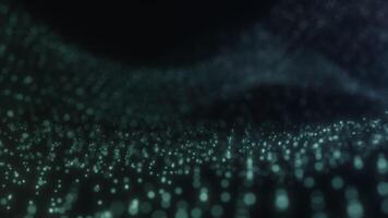 Flowing Turquoise Particle Wave Animation video