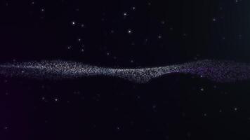 Shimmering Particle Wave with Dark Backdrop video
