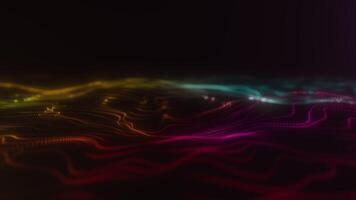 Multicolor Glowing Particle Waves with Gradient Flow video