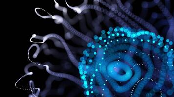 Mesmerizing Abstract Art with Blue and White Light Trails video