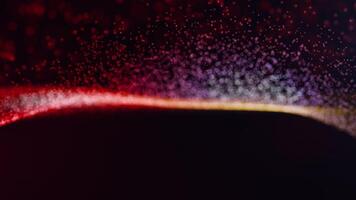 Red and Purple Particle Wave with Light Flow video