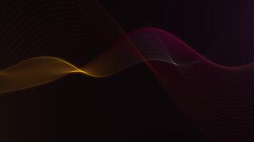 Vibrant Abstract Waves with Golden and Red Highlights video