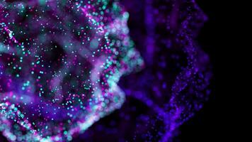 Dynamic Purple and Teal Particle Flow with Vibrant Abstract Energy video