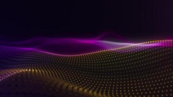 Dynamic Purple and Yellow Waves with Gradient Dotted Patterns video