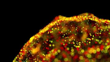 Radiant Yellow and Red Particle Motion with Abstract Energy video