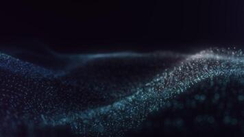 Calm Blue Particle Wave with Depth and Glow video