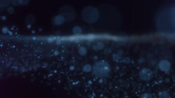 Mesmerizing Blue Particle Wave with Soft Glow video