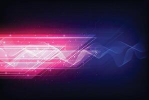Abstract technology lines flowing dynamic hi tech background concept speed movement. vector