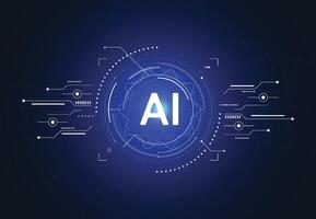 Artificial intelligence chipset on circuit board in futuristic concept technology artwork for web vector