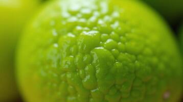 The intricate texture of a lime's skin is highlighted in this close-up photograph. photo