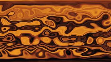 Stunning abstract patterns of vibrant orange and black textures shimmer in fluid animation video