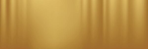 Gold abstract blurred gradient background, curtain pattern vector