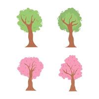 illustration of different trees set item vector