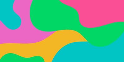 a colorful abstract background with waves a pink, orange and green shape vector