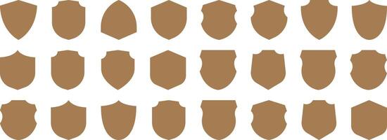 Shield icons set. Protect shield vectors