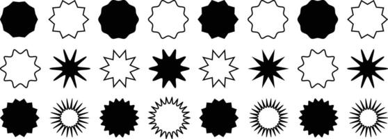 Circle sticker set. Abstract round geometric shapes. Simple vintage labels, stickers set vector