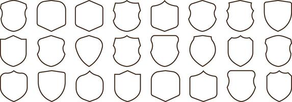 Shield icon set. Protection flat sign. Shield sign vector