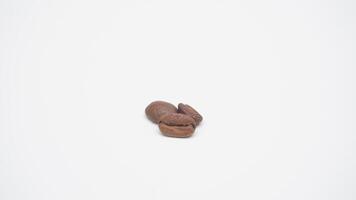 Delicious Brown Coffee Beans on White Background photo