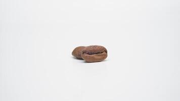 Fresh Brown Coffee Beans on White Background photo