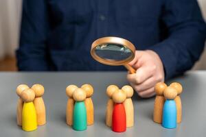 The concept of market segmentation. Target photo