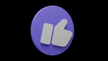Social Media Blue Round Like Button Animation Loop video