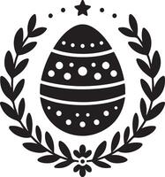 Decorative Easter Egg with Floral Elements vector