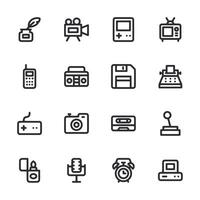 A set of icons for various electronic devices and items vector