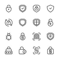 A set of icons for security and protection vector