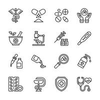 A set of medical symbols and icons vector