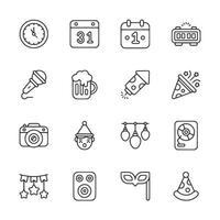 A set of icons for a calendar, including the date 31st of January vector