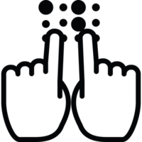 Two hands with fingers pointing up element icon isolated png