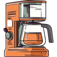 Coffee maker machine element icon isolated png