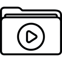 folder player icon element icon isolated png