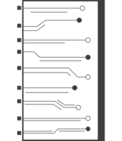 circuit electric microchip element icon isolated png