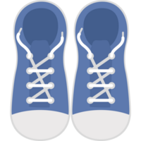 Blue sneakers with laces element icon isolated png