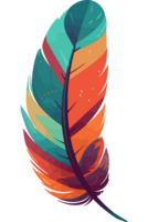 vibrant color in feather element icon isolated png