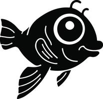 Fish Silhouette Logo and Icon Design vector